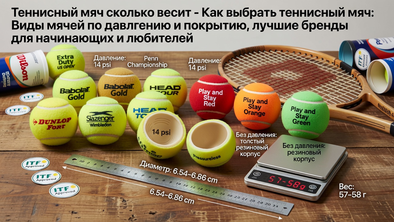 Теннисный мяч сколько весит - Как выбрать теннисный мяч: Виды мячей по давлению и покрытию, лучшие бренды для начинающих и любителей